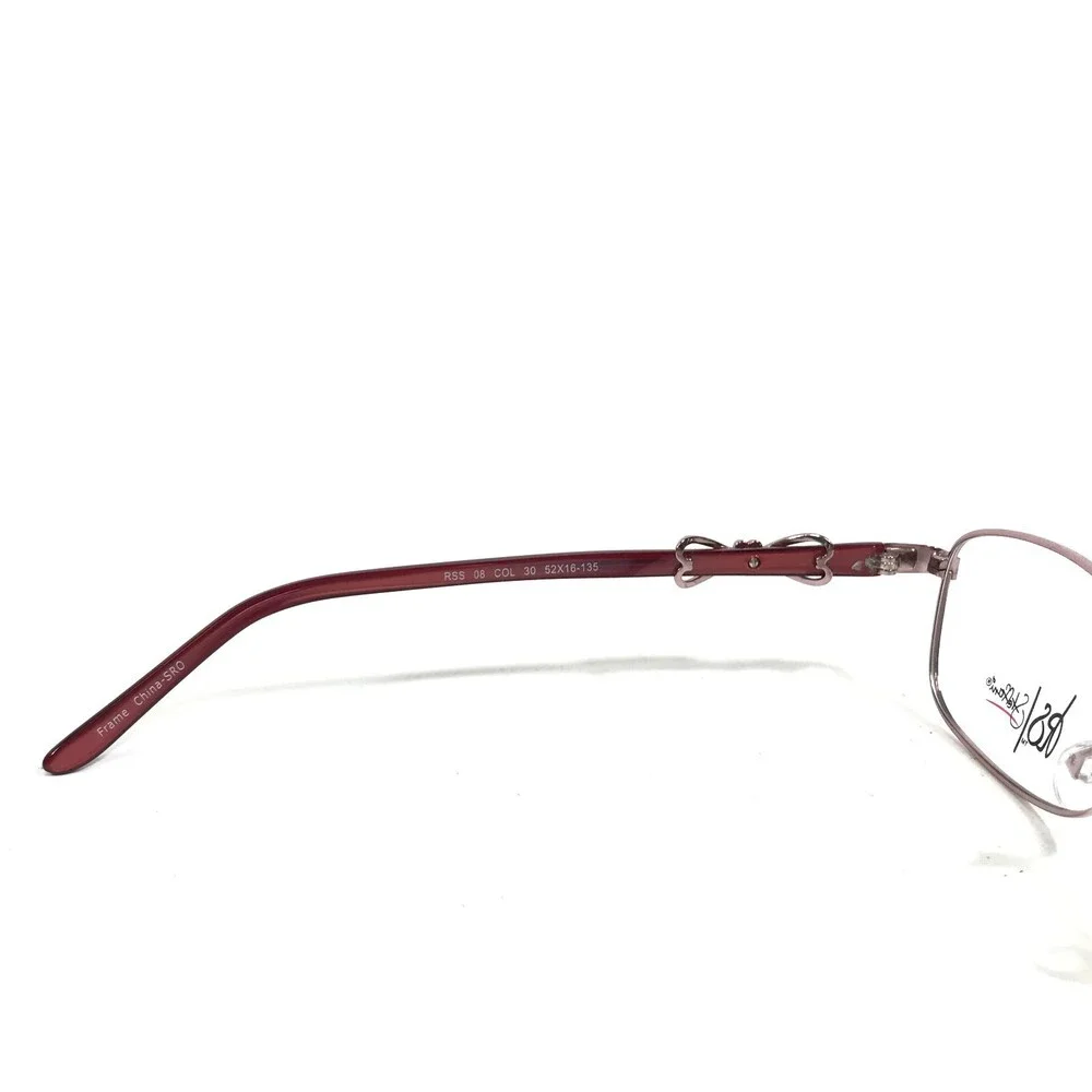 Roberto Steffani RSS 08 COL 30 Eyeglasses Frames Red Pink Square 52-16-135